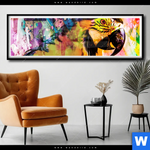 Poster Abstrakter Papagei Panorama Produktvorschau mit dem Bild Abstrakter Papagei im Format Panorama.
