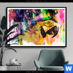 Poster Abstrakter Papagei Querformat Produktvorschau mit dem Bild Abstrakter Papagei im Format Querformat.