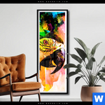 Poster Abstrakter Papagei Schmal Produktvorschau mit dem Bild Abstrakter Papagei im Format Schmal.
