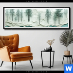 Poster Abstrakter Wald Panorama Produktvorschau mit dem Bild Abstrakter Wald im Format Panorama.