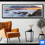 Poster Alpen Im Nebel Panorama Produktvorschau mit dem Bild Alpen im Nebel im Format Panorama.