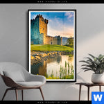 Poster Alte Burg Mit See Hochformat Produktvorschau mit dem Bild Alte Burg mit See im Format Hochformat.
