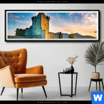 Poster Alte Burg Mit See Panorama Produktvorschau mit dem Bild Alte Burg mit See im Format Panorama.