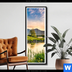 Poster Alte Burg Mit See Schmal Produktvorschau mit dem Bild Alte Burg mit See im Format Schmal.