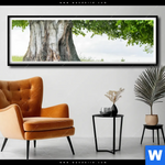 Poster Alte Linde Auf Sommerwiese Panorama Produktvorschau mit dem Bild Alte Linde auf Sommerwiese im Format Panorama.