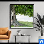 Poster Alte Linde Auf Sommerwiese Quadrat Produktvorschau mit dem Bild Alte Linde auf Sommerwiese im Format Quadrat.