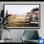 Poster Alte Rostige Autos Querformat Produktvorschau mit dem Bild Alte rostige Autos im Format Querformat.