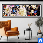 Poster Aquarell Von Wilden Blumen Panorama Produktvorschau mit dem Bild Aquarell von wilden Blumen im Format Panorama.