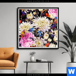 Poster Aquarell Von Wilden Blumen Quadrat Produktvorschau mit dem Bild Aquarell von wilden Blumen im Format Quadrat.
