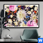 Poster Aquarell Von Wilden Blumen Querformat Produktvorschau mit dem Bild Aquarell von wilden Blumen im Format Querformat.