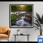 Poster Asiatischer Tropischer Dschungel Quadrat Produktvorschau mit dem Bild Asiatischer tropischer Dschungel im Format Quadrat.