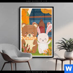 Poster Baer Haeschen Hochformat Produktvorschau mit dem Bild Bär & Häschen im Format Hochformat.