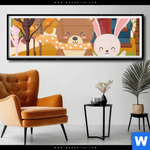 Poster Baer Haeschen Panorama Produktvorschau mit dem Bild Bär & Häschen im Format Panorama.