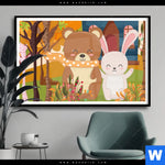 Poster Baer Haeschen Querformat Produktvorschau mit dem Bild Bär & Häschen im Format Querformat.