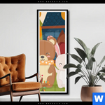 Poster Baer Haeschen Schmal Produktvorschau mit dem Bild Bär & Häschen im Format Schmal.