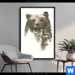 Poster Baer Wald No 1 Hochformat Produktvorschau mit dem Bild Bär & Wald No.1 im Format Hochformat.