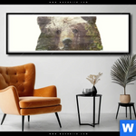 Poster Baer Wald No 1 Panorama Produktvorschau mit dem Bild Bär & Wald No.1 im Format Panorama.