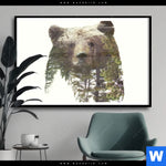 Poster Baer Wald No 1 Querformat Produktvorschau mit dem Bild Bär & Wald No.1 im Format Querformat.