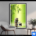 Poster Bambus Steine Hochformat Produktvorschau mit dem Bild Bambus & Steine im Format Hochformat.