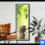 Poster Bambus Steine Schmal Produktvorschau mit dem Bild Bambus & Steine im Format Schmal.