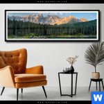 Poster Bergsee Im Wald Panorama Produktvorschau mit dem Bild Bergsee im Wald im Format Panorama.
