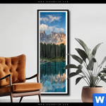 Poster Bergsee Im Wald Schmal Produktvorschau mit dem Bild Bergsee im Wald im Format Schmal.