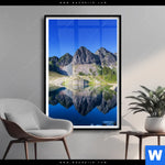 Poster Bergsee In Amerika Hochformat Produktvorschau mit dem Bild Bergsee in Amerika im Format Hochformat.