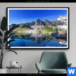 Poster Bergsee In Amerika Querformat Produktvorschau mit dem Bild Bergsee in Amerika im Format Querformat.