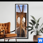Poster Beruehmte Brooklyn Bridge Schmal Produktvorschau mit dem Bild Berühmte Brooklyn Bridge im Format Schmal.