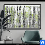 Poster Birkenwald Querformat Produktvorschau mit dem Bild Birkenwald im Format Querformat.