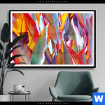 Poster Blaetter In Bunten Farben Querformat Produktvorschau mit dem Bild Blätter in bunten Farben im Format Querformat.