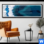 Poster Blauer Achat Panorama Produktvorschau mit dem Bild Blauer Achat im Format Panorama.