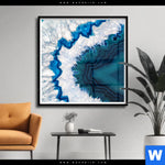 Poster Blauer Achat Quadrat Produktvorschau mit dem Bild Blauer Achat im Format Quadrat.
