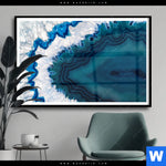 Poster Blauer Achat Querformat Produktvorschau mit dem Bild Blauer Achat im Format Querformat.