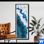 Poster Blauer Achat Schmal Produktvorschau mit dem Bild Blauer Achat im Format Schmal.