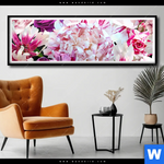 Poster Bluehende Pfingstrosen Panorama Produktvorschau mit dem Bild Blühende Pfingstrosen im Format Panorama.