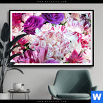 Poster Bluehende Pfingstrosen Querformat Produktvorschau mit dem Bild Blühende Pfingstrosen im Format Querformat.