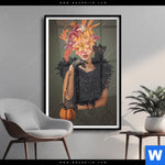 Poster Blumenportrait Einer Frau Hochformat Produktvorschau mit dem Bild Blumenportrait einer Frau im Format Hochformat.