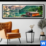 Poster Bootshuette Panorama Produktvorschau mit dem Bild Bootshütte im Format Panorama.