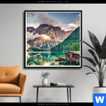 Poster Bootshuette Quadrat Produktvorschau mit dem Bild Bootshütte im Format Quadrat.