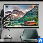 Poster Bootshuette Querformat Produktvorschau mit dem Bild Bootshütte im Format Querformat.