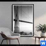 Poster Bruecke Am Weiten Meer Hochformat Produktvorschau mit dem Bild Brücke am weiten Meer im Format Hochformat.