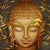 Poster Buddha Bambus In Gold Quadrat Motivvorschau
