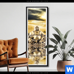 Poster Buddha Bei Sonnenaufgang Schmal Produktvorschau mit dem Bild Buddha bei Sonnenaufgang im Format Schmal.