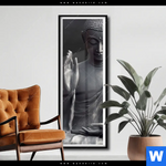 Poster Buddha Erleuchtung Im Dunkeln Schmal Produktvorschau mit dem Bild Buddha - Erleuchtung im Dunkeln im Format Schmal.