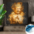 Poster Buddha Golden Splash Quadrat Produktvorschau