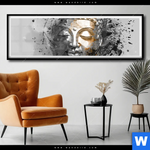 Poster Buddha Grunge Stil Panorama Produktvorschau mit dem Bild Buddha - Grunge-Stil im Format Panorama.