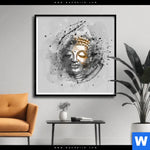 Poster Buddha Grunge Stil Quadrat Produktvorschau mit dem Bild Buddha - Grunge-Stil im Format Quadrat.