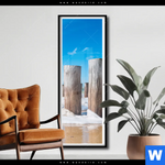 Poster Buhnen In Wellen Am Strand Schmal Produktvorschau mit dem Bild Buhnen in Wellen am Strand im Format Schmal.