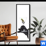 Poster Bulldogge Mit Martini Schmal Produktvorschau mit dem Bild Bulldogge mit Martini im Format Schmal.